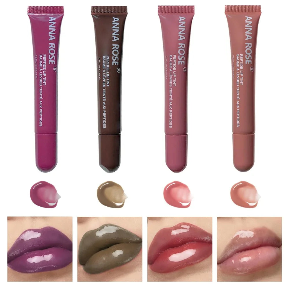 Miiror Glass Lip Glaze Jelly Oil: 1/4 Pcs Long Lasting Waterproof,